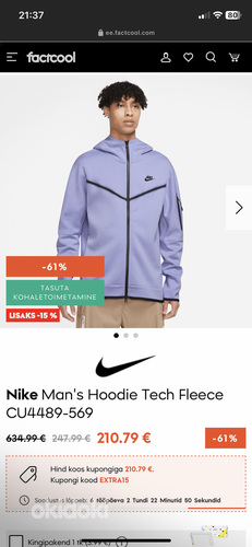 Nike techflleece purple zip (foto #2)