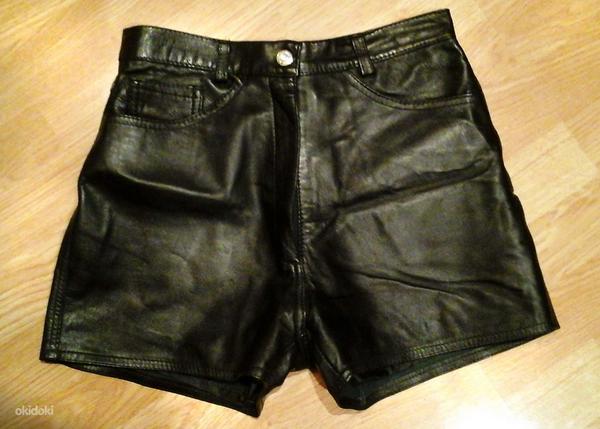 Itaalia mustad ehtsast nahast lühikesed püksid, 36-S-M, uued (foto #4)
