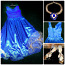 Чудесное ярко-синее бальное платье стиля Принцесса, S-M (фото #5)