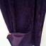 Элегантное длинное фиолетовое платье из бархата-стрейч, S-M (фото #5)