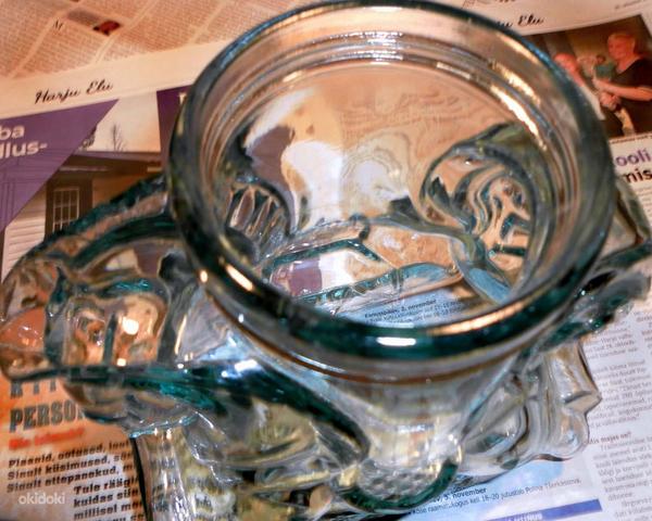Itaalia kiikhobu kujul helesinisest klaasist suur vaas (foto #7)