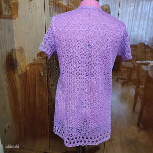 Льняная ажурная блузка (фото #2)