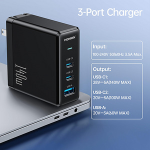 NOHON USB-C kiirlaadija adapter: 140W PD3.0 (4 foto / 9)