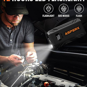 Jump-starter booster ASPERX 2000A (8,0 l bensiin või 6,5 l d (8 foto / 8)