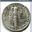 Монета серебренная 10 центов американских 1944 года (фото #1)