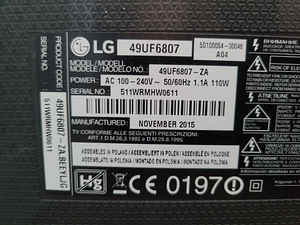 LG 49" 49UF6807 4K UHD LED (8 foto / 8)