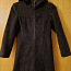 Темно-серое пальто с капюшоном (65% шерсти) для размера 140/146 (фото #1)