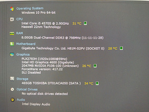 I5-4570S/H81M/8GB RAM/HDD 500GB/ video P106-100 6GB (2 foto / 10)