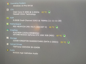 I5-4590/H81M/8GB RAM/SSD 240GB/Nvidia GTX 1060 3GB (2 foto / 10)