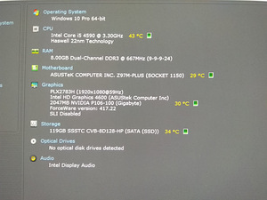 I5-4590/Z97M/8GB RAM/SSD 128GB/Nvidia P106-100 6GB (2 foto / 8)