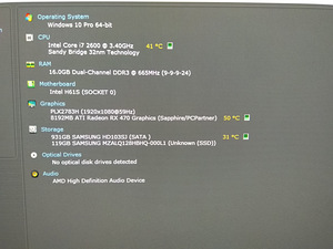 I7-2600/H61/16GB RAM/SSD 128GB/HDD 1TB/Radeon RX 470 8G (3 foto / 10)