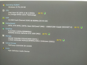 Xeon E5-2670/X79/32GB RAM/SSD 128GB/HDD 500GB/GTX 1650 4GB (2 foto / 9)