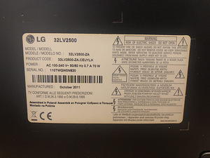 LCD-TELEVIISOR LG 32LV2500-ZA (4 foto / 7)