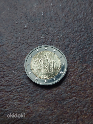 2 евро Латвийский Ачу 2015 UNC (фото #1)