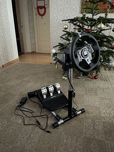 Logitech G920 koos pedaalidega + käigukang + raam (2 foto / 4)