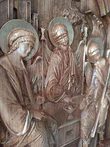 Ikon Püha Kolmainsus, materjal kirss paksus 4cm (2 foto / 8)