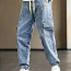 Новые Стильные Мужские свободные джинсовые джоггеры (фото #1)