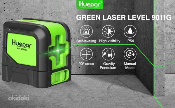 Laser laserlood niveliir isetasanduv roheline