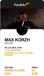 1 pilet Max Korzh kontserdile dance floor (1 foto / 1)