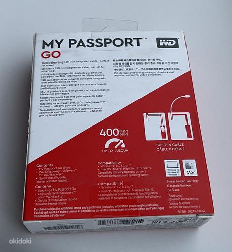 WD My Passport Go 500GB/1TB SSD, USB 3.0 Blue/Yellow (фото #2)