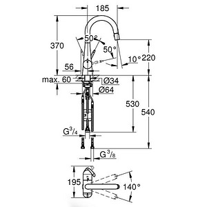 Grohe Zedra segisti 1/2″ (2 foto / 3)