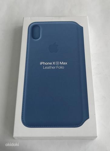 iPhone XS Max Leather Case Folio Black/Green/Red/Blue (foto #1)