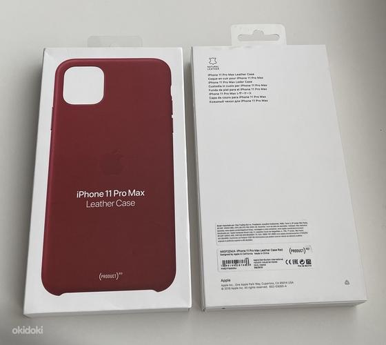 iPhone 11 Pro Max Leather Case Red/Blue/Black/Brown (foto #2)