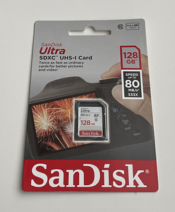 SanDisk Ultra SDXC Card 128GB Class 10 UHS-I, 80MB/s