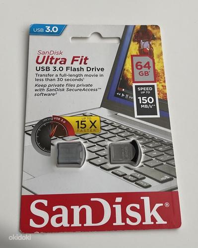 SanDisk Ultra Fit USB 3.0 Flash Drive 64GB/128GB 150MB/s (фото #1)