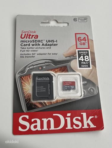SanDisk Ultra microSDHC 32/64GB 48MB/s Class10 + adapter (фото #3)