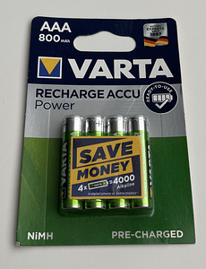 Varta AAA 800mAh Recharge Accu Power 4tk
