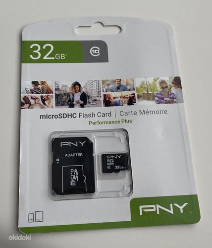 PNY 32/64GB microSDHC Card Performance Plus (фото #1)