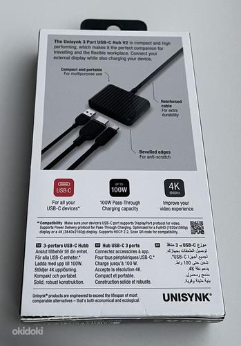Unisynk 3 Port USB-C Hub V2 Black (фото #2)
