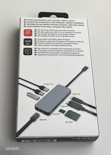 Unisynk 1 TO 8 USB-C Docking Hub , Space Gray / Silver (фото #2)