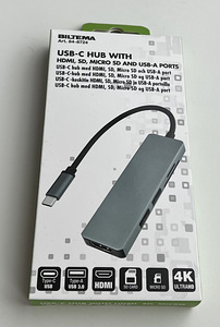 Biltema USB Type C hub with HDMI, SD, Micro SD and USB-A