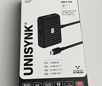 Unisynk 5 Port USB-C Hub 8K PRO Black/Grey