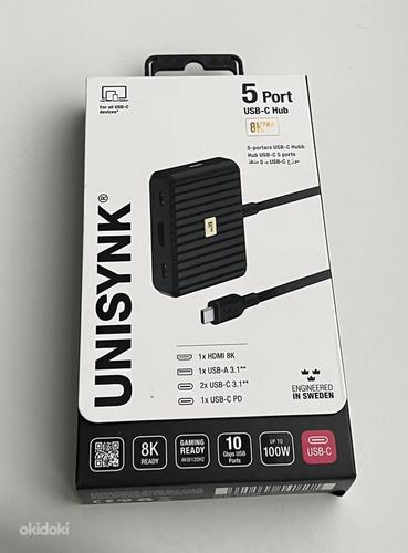 Unisynk 5 Port USB-C Hub 8K PRO Black/Grey (фото #1)