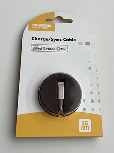 Biltema USB charge/sync cable with lightning connector