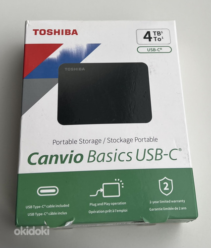 Toshiba Canvio Basics USB-C 4tb , Black (фото #1)