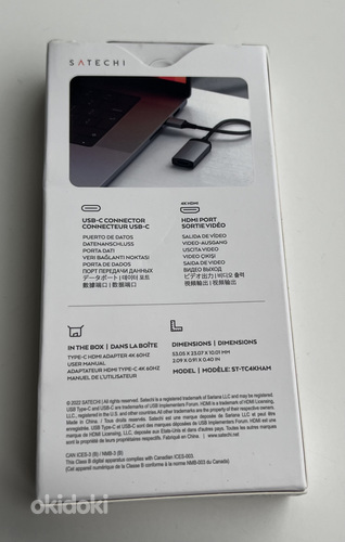 Satechi USB-hub Type-C to 4K HDMI Adapter , Space Grey (фото #3)