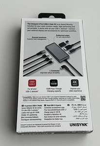 Unisynk 8 Port USB-C Hub V2 , Grey (4 foto / 6)