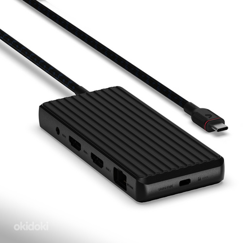 Unisynk 9 Port Dual Display USB-C Hub , Black (фото #1)