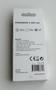 Powerbank 5000mAh , Orange (2 foto / 2)