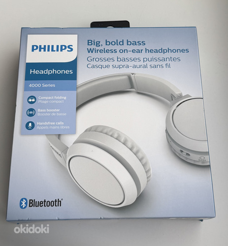 Philips Wireless Headphones, In-Ear, White