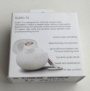 Sudio T2 True Wireless Earphones , White (2 foto / 3)