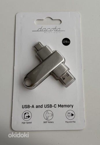 Dacota Platinum USB-A and USB-C Memory 128gb