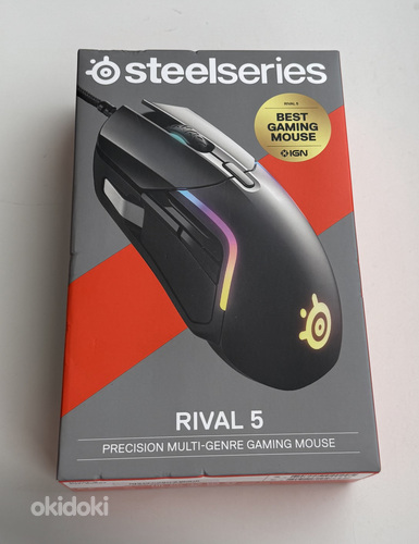 SteelSeries Rival 5 Wired Optical Mouse , Black