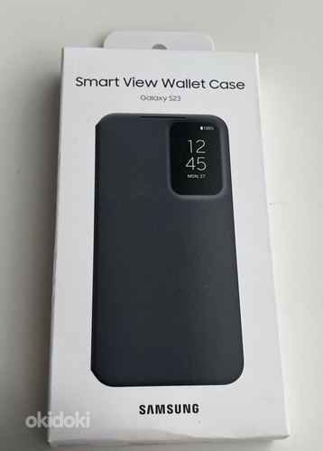 Samsung Galaxy S23 Smart View Wallet Case , Black / Green