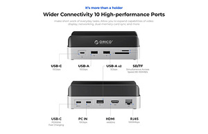 ORICO MiniDock Vertical Mac Mini M4 Dock Stand (3 foto / 10)