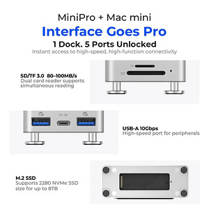 ORICO MiniPro Dock Case with NVMe for Mac mini M4 (8 foto / 10)